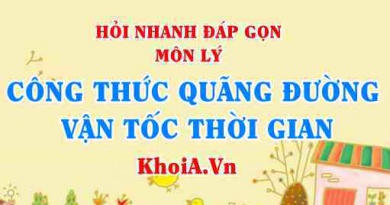 Công thức tính Vận tốc Quãng đường Thời gian? Hỏi nhanh đáp gọn môn Vật lý